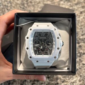Activa Fury X Invicta Men's Watch w/ Skeleton Dial - 44.3mm, White NWT
